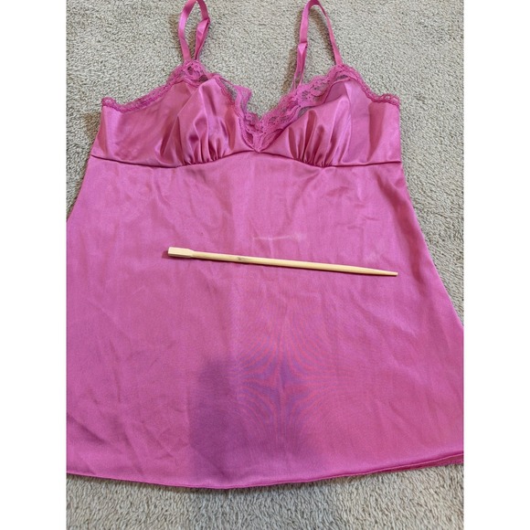 Vanity Fair Vintage Lace Trim Cami Top Women's Size 32 Purple Nylon Y2K Babydoll - Picture 9 of 12
